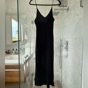 American Vintage Black Midi Jersey slip dress